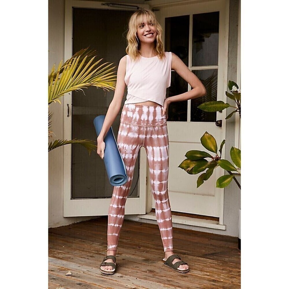 Free People Movement Large Essential Leggings Tie Dye Boho Stretch Womens